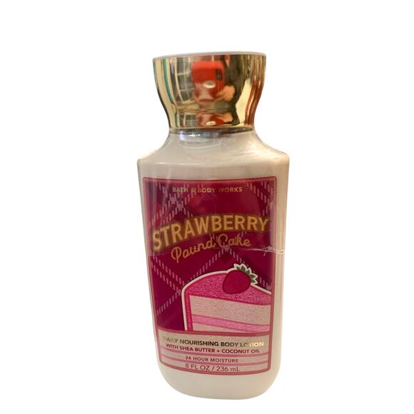Bath and Body Works Strawberry Pound Cake 3 Pieces  2  Shower Gel 1 Body Lotion - Picture 4 of 5